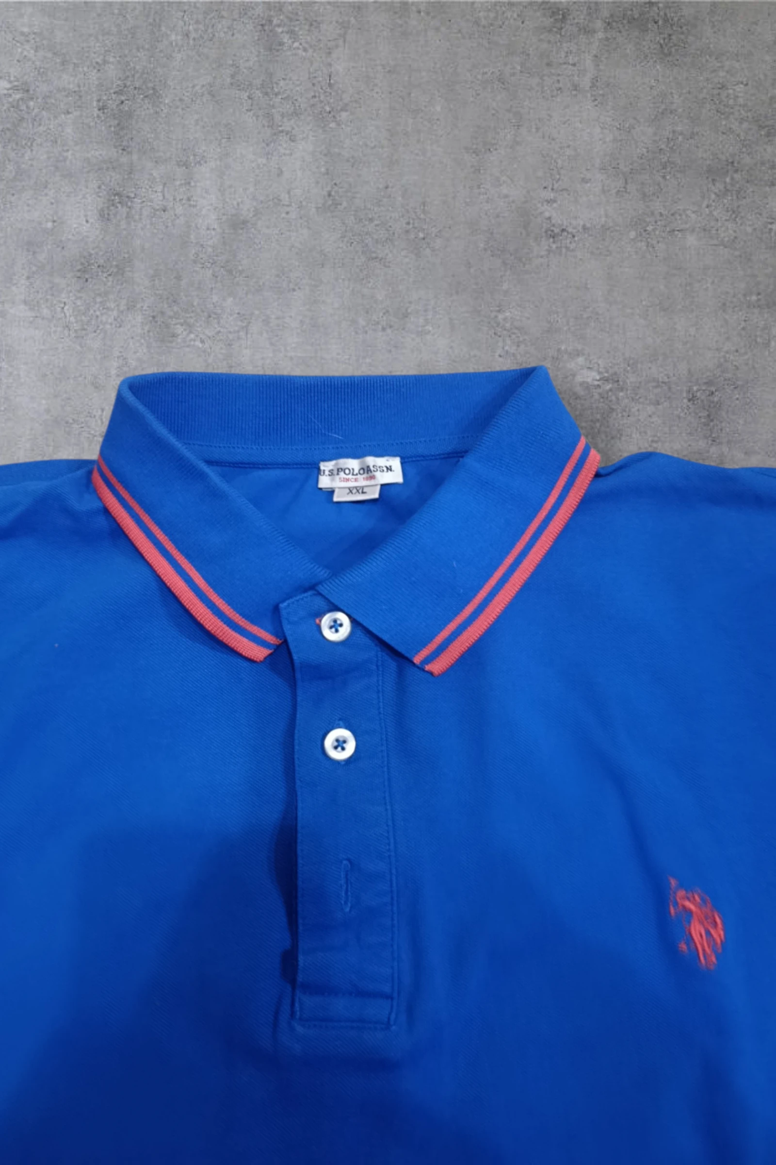 | Polo U.S. Polo Assn Unissex | Cor Azul | Manga Curta| Gola de listras | Tamanho XXL | – photo 3